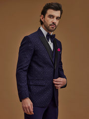 Double Toned Textured Five Piece Suit