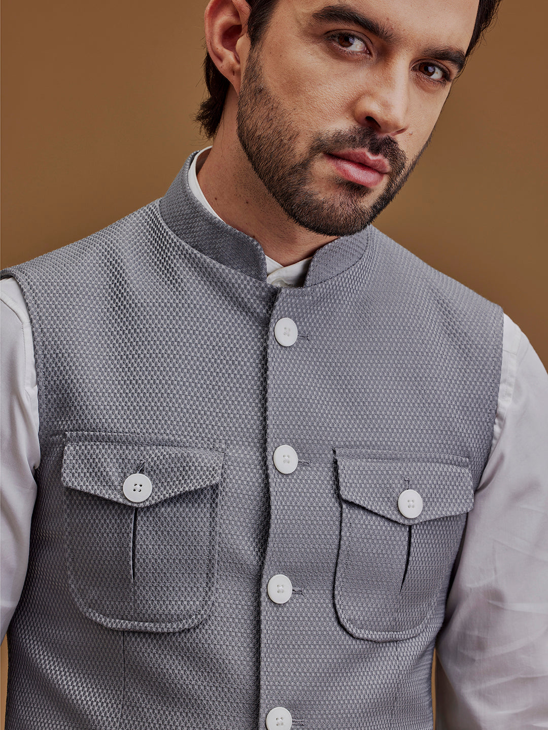 Textured Grey Bundi