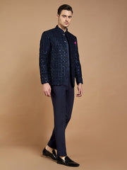 Mandarin Collar Bandhgala 2-Piece Suit