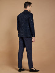 Mandarin Collar Bandhgala 2-Piece Suit