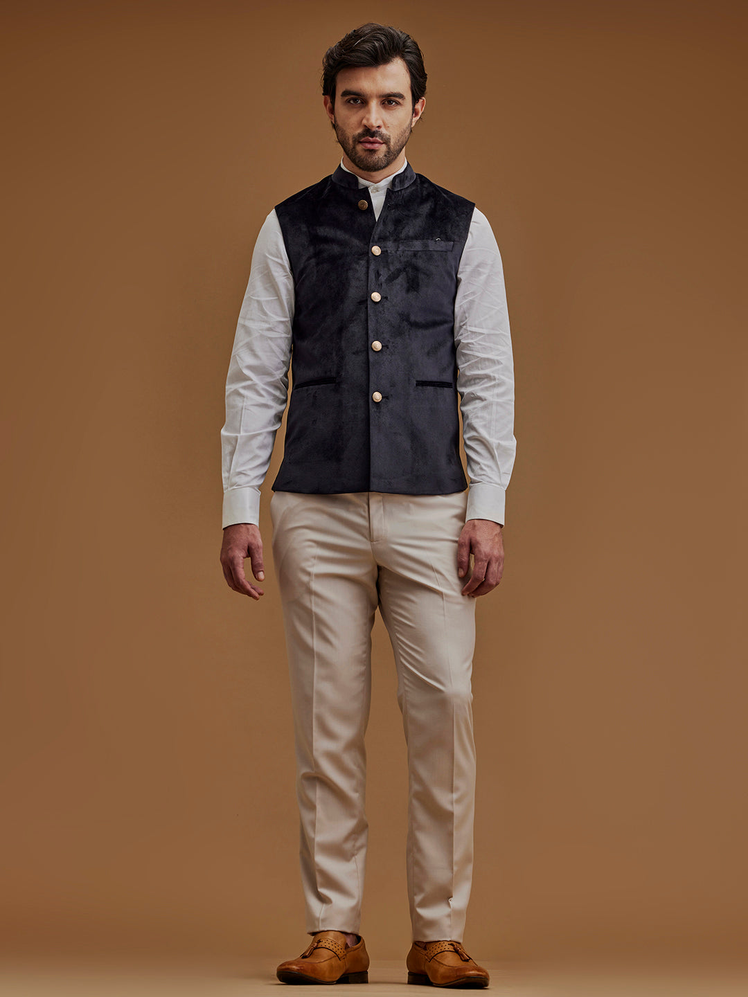 Solid Velvet Bundi