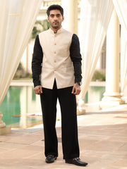 Beige Nehru Jacket – Festive & Wedding Wear