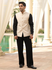 Beige Nehru Jacket – Festive & Wedding Wear
