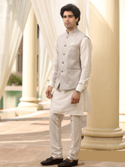 Elegant Grey Nehru Jacket for Men – Classic Ethnic & Semi-Formal Wear